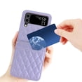 thumbnail image 2 of for Samsung Galaxy Z Flip 4 Case, Luxury PU Leather Wallet Protective Phone Case Card Holder Purse Phone Cover Case with Wrist Strap for Samsung Galaxy Z Flip 4 Shockproof Case, Purple, 2 of 7