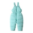 thumbnail image 2 of Esho 2Pcs Toddler Girls Boys Snowsuit Winter Skisuit Snow Bib + Puffer Coat Jacket Snow Clothes Set 2-6T, 2 of 8