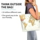 thumbnail image 2 of Fotbe World Map 1 Bolsa Tote Estética de Lona con Estampado para Mujer - Bolsa Reutilizable de Hombro Casual para Vacaciones, Compras, Trabajo y Gimnasio, 2 of 8