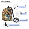 thumbnail image 3 of Saiise Sac à Dos pour Ordinateur Portable Imprimé Chaton Chiot de Noël - Bretelles Réglables, Résistant à l'Eau, Grande Capacité, Design Élégant, Unisexe pour École, Bureau, Voyage-Petit, 3 of 5