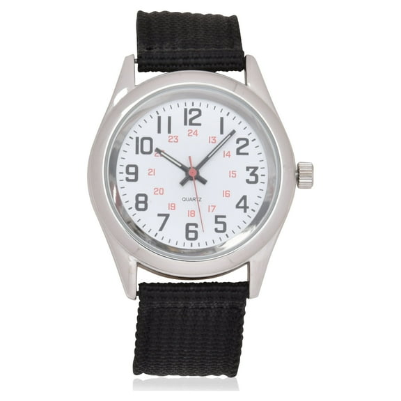 George Analog Adult Unisex Wristwatch in Silver with Black Sport Strap (GENWM1252M1)