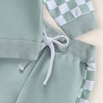 thumbnail image 4 of Kaprioy Toddler Baby Boy Fall Winter Clothes Color Block Checkered Long Sleeve Sweatshirt Pullover Tops + Stretch Joggers Pants 2pcs Baby Winter Clothes Boy Outfit Set, 4 of 5