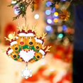 thumbnail image 3 of Adornos colgantes navideños de alce con riendas y cuerdas de resina 6 alce navideño, 3 of 7