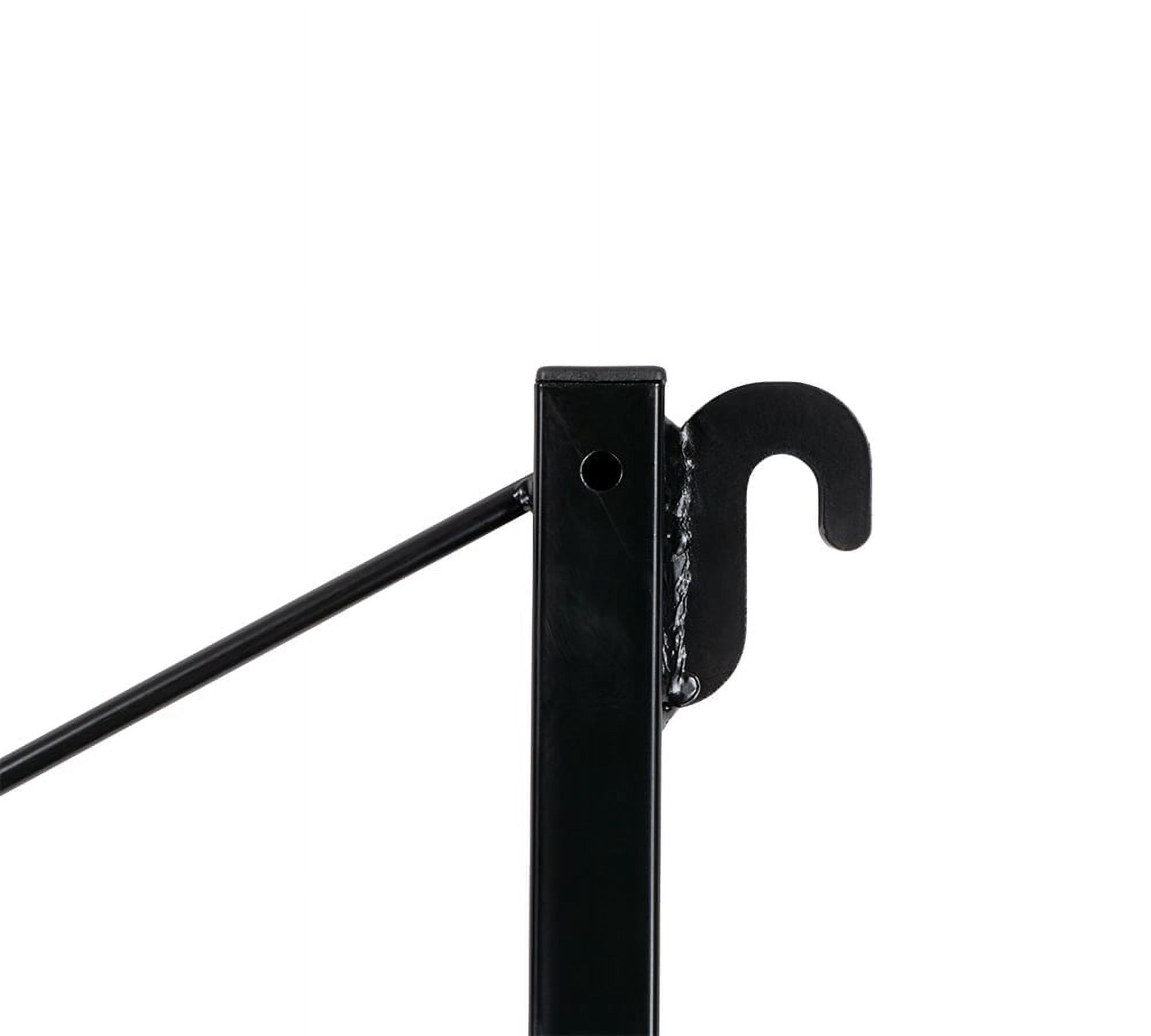 8 Pack 1 Tier Shipping Container Shelving Bracket with Hooks - 16"x18", 550 lbs WLL - Black Powder Coated Steel for Heavy Duty Trailer Containers - Easy to Assemble & Remove