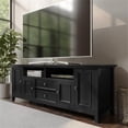 thumbnail image 2 of Pemberly Row Modern / Contemporary 72" Solid Wood TV Stand in Black, 2 of 9