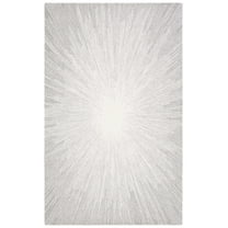 SAFAVIEH Abstract Olivera Radiate Area Rug, Ivory/Silver, 5' x 8'