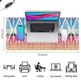 thumbnail image 5 of Long Mouse Pads for Desk,Rainbow Ethnic Pattern Desk Mats on Top Of Desks, Desk Mouse Pad Extra Large with 3mm Non-Slip Base and Stitched Edge for Gaming,Office,Work,Home 35.4"x15.7", 5 of 6