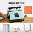 thumbnail image 5 of 2-in-1 Heat Press for Cups and Caps, Sublimation Machine for 7.5-8.5 cm Mugs, Temperature and Time Control, Press for Printing on Cups and Hats, Green, 5 of 5