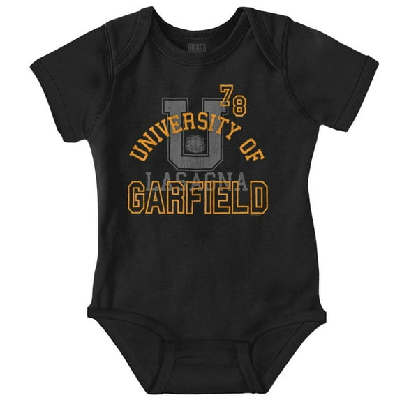 Retro Cartoon University of Garfield Romper Boys or Girls Infant Baby Brisco Brands NB