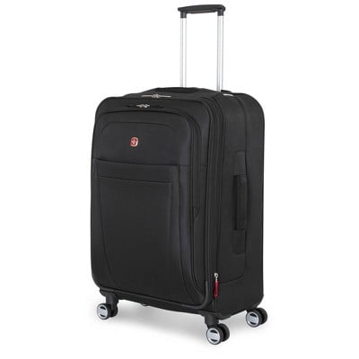 SWISSGEAR Zurich Softside Medium Checked Spinner Suitcase - Black