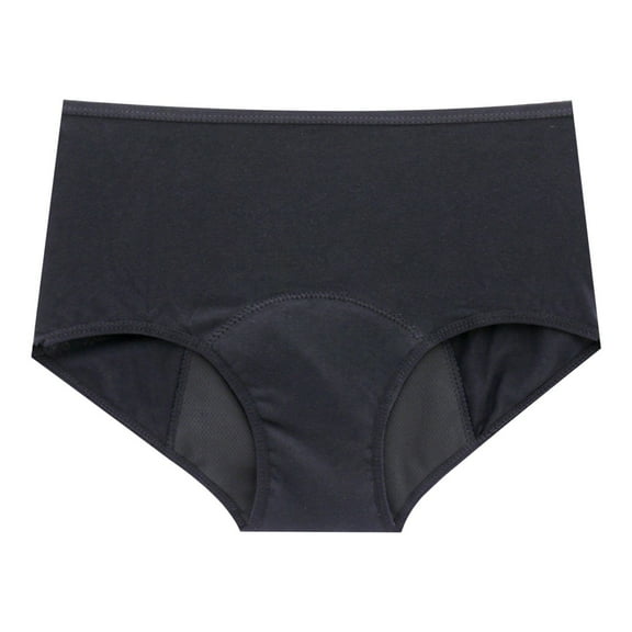 Daznico Womens Underwear - Women's High Waist Panties 4 Design Absorbent Leak Proof Organic Menstrual Underwear - Panties for Women,Color:Black,Size:3XL
