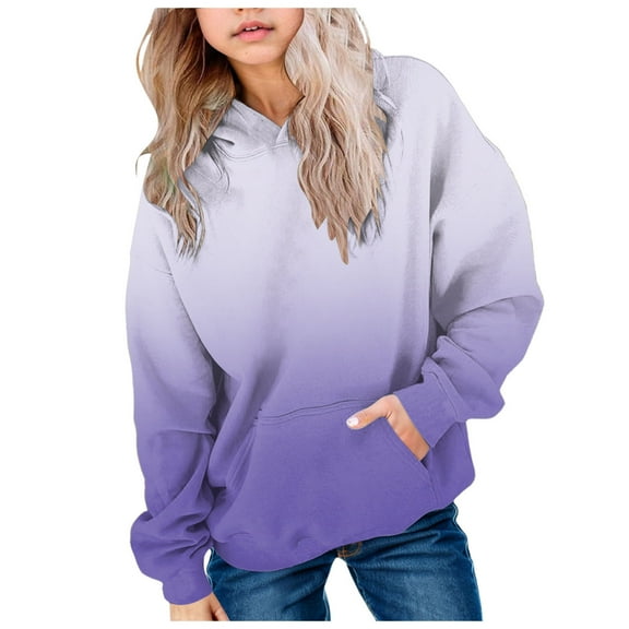Sweat Shirt Tops For Teens Girls and Toddlers' Fleece Crewneck Pullover Hoodie Sweatshirt for Toddler and Little Kids