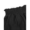 thumbnail image 7 of STARVNC Women Hollow Out Ruffle High Waisted Smocked Pocket Shorts, 7 of 7