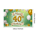 thumbnail image 3 of Golden 40th Birthday Backdrop Banner Party Decoration with Balloons Props for Birthday Celebrations Party Supplies Photography Background Decorations, 3 of 8
