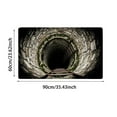 thumbnail image 3 of TIELUTT Large Entrance Carpet Floor Mat with Visual Deception Effect Suitable for Area Rug and Set Knit Blanket with Pom Poms Oversized Throw Blanket Netted Throw Blanket Blankets for Men, 3 of 4