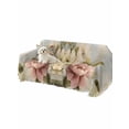thumbnail image 2 of Farmhouse Pink Floral Sofa Covers for 2-3 Cushion Couch L-Shaped Sectional, Spring Vintage Botanical Flowers Washable Sofa Covers Slipcover for Living Room Furniture, Couch Cover Blanket 71"x134", 2 of 9