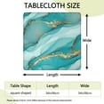 thumbnail image 2 of Cyan Marble Gold Spot Pattern Square Fitted Tablecloth with Elastic Edge,Square Table Cover,Washable Elastic Table Cover for Home Kitchen Party Decor 34"x34", 2 of 6
