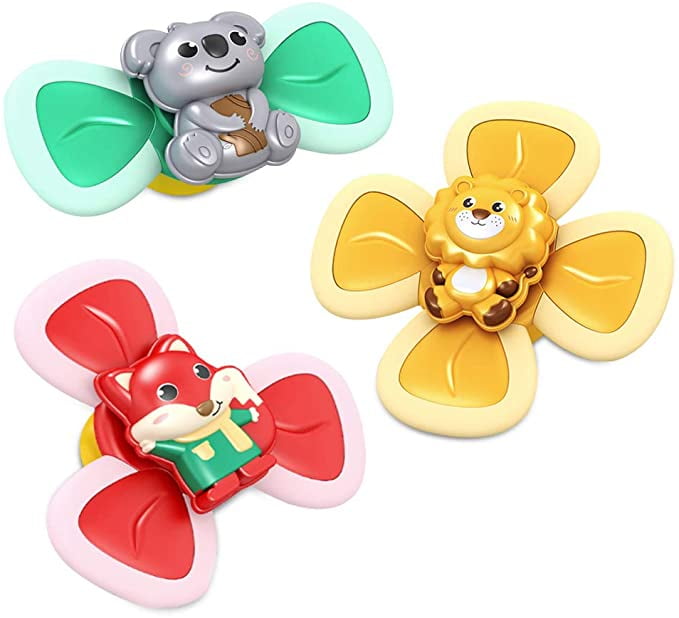 Baby Toys & Gifts Ashudan Suction Cup Spinning Top Toy Baby Bath Toys,Safe Interesting Table Sucker Gameplay Early Learner Animal Toys Pack of 3 Baby Toys & Gifts Ashudan Suction Cup Spinning Top Toy Baby Bath Toys,Safe Interesting Table Sucker Gameplay Early Learner Animal Toys Pack of 3
