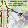 thumbnail image 3 of 1.1/2/3/4M Yoga Hammock Extension Strap Daisy Chains Pilates Stretch Belt Adjustable Nylon Wearproof Outdoor Climbing Sling Rope (silver 4M), 3 of 7