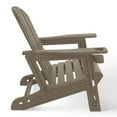 thumbnail image 5 of WestinTrends Tool-Free Assembly Outdoor Patio HDPE Plastic Adirondack Chair with Cup Holder, Weathered Wood, 5 of 17