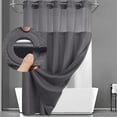 thumbnail image 2 of Rideau de Douche Spa pour Garde-Robe Sans Design de Crochet et Doublure Incluse pour une Installation Facile dans un Style Hôtelier, Lavable, Transparent, Solution de Confidentialité pour Fenêtre Supérieure de Salle de Bain, 2 of 4