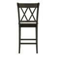 thumbnail image 2 of Weston Home Farmhouse Vintage Double X Solid Wood Counter Height Chair, Set of 2, Antique Black, 2 of 7