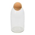 thumbnail image 2 of Storied Home Glass Jar w/ Cork Ball Lid 5-3/4" Round x 8"H, 2 of 5