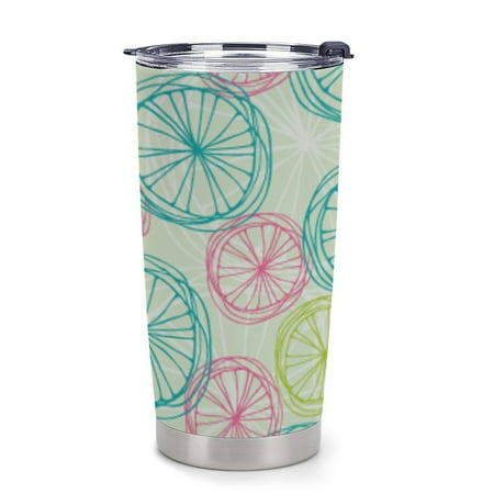 

ANYWAY.GO Thermal Insulation Coffee Travel Mug with Lid Spill Proof Swirl Summer Pattern Portable Thermal Thermal Cup for Car 20oz