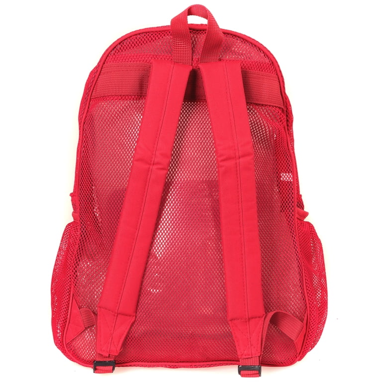 K-Cliffs Unisex Classic Student 100% Mesh Backpack in Red