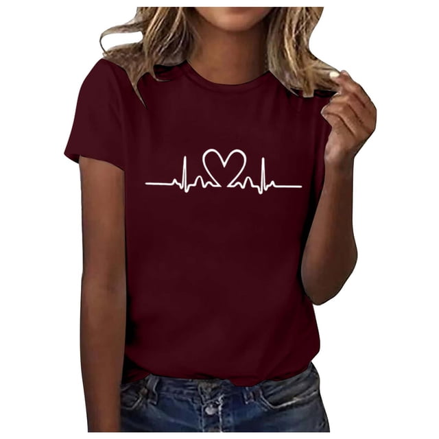 T-shirt à Col Rond Imprimé de Performance Artistique de Mode et de Loisirs pour Femmes à Manches Courtes Haut T-Shirt Décontracté Haut T-Shirt pour Femmes T-Shirts à Manches Longues pour Femmes T-Shirt à Manches Longues Confortable T-Shirts à Manches Courtes pour Femmes