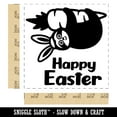 thumbnail image 2 of Happy Easter Sloth Hanging from Carrot Self-Inking Rubber Stamp Ink Stamper - Blue Ink - Large 1-1/2 Inch, 2 of 7