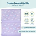 thumbnail image 4 of Wildkin Kids Vinyl Rest Mat for Boys and Girls, Ideal for Daycare and Preschool, 48 x 19 inches (Unicorn Purple), 4 of 9