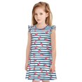 thumbnail image 1 of Fotbe Clown Fish Vestido de Dormir para Niñas de 3 a 10 Años, Mangas Cortas, Estilo Princesa, Pijama Camisón con Mangas Voladas-Medium, 1 of 6