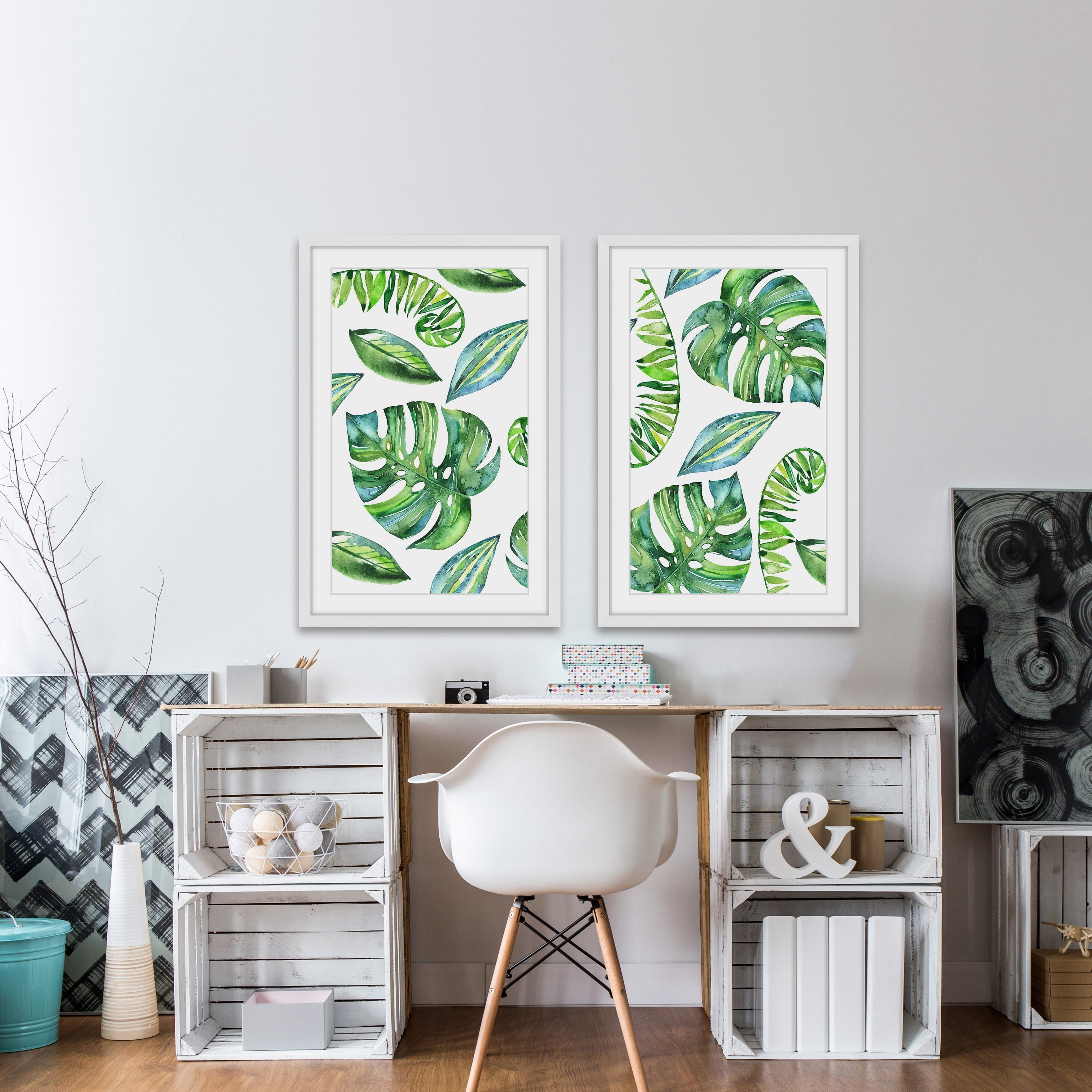Leaves in Motion Diptych