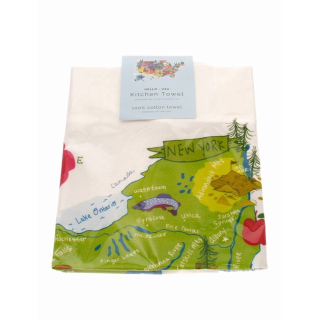 Allport Editions Hello : New York Kitchen Towel - 100% Cotton Kitchen Dish Towel