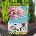 thumbnail image 3 of America Forever Cherry Blossom Bicycle Garden Flag, 12.5 x 18 inch Double Sided, Spring Cherry Blossom Flag, Vintage Bike Flower Decor, Spring Bicycle Yard Flag, 3 of 5