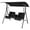 Black, variant on Costway 2-Person Canopy Porch Swing Padded Chair Cooler Bag Rotatable Tray Turquoise
