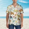 thumbnail image 2 of Fotbe Dogs Funny Pets Camisa Hawaiana para Hombre Unisex – Camisa Casual de Verano con Botones de Manga Corta de Algodón y Lino,3X-Large, 2 of 7