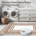 thumbnail image 5 of ODIKA 2'x3' Machine Washable Non-Slip Area Rug, Inspired Leather Look with Interlocking Motifs High Traffic Rug with Pad, Brown, 507961, 5 of 8