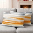 thumbnail image 2 of Orange Gray White Outdoor Pillow Covers 20x12 Set of 2,Waterproof Patio Throw Pillowcase Protectors,Farmhouse Abstract Ombre Texture Lumbar Decorative Pillow Shams Cushion Covers for Seat Bed Couch, 2 of 8