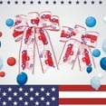 thumbnail image 4 of Independence Day Bow Decoration, 4th of July Star Striped Ribbon Bow Charm for Holiday Party, Wreath Accent and Gift Wrap,July 4th Decorations, 4 of 6