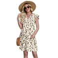 thumbnail image 4 of WIHOLL Casual Dresses for Women 2026 Spring Summer V Neck Ruffle Sleeve Sundress with Pockets Loose Fit, 4 of 10