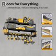 thumbnail image 4 of Spampur Power Tool Organizer Wall Mount, 15 Min Assembly & Maximum 100lb load by Heavy Duty Metal, 8 Drill Holder, 3 Layers Garage organization and Storage Rack, Tool Shelf With Battery Holder, 4 of 8