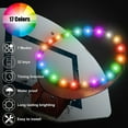 thumbnail image 3 of Basketball Hoop Light 4.9ft Remote Control Basketball Rim LED Strip IP68 Waterproof LED Basketball Rim String with 17 Colors and 7 Modes Basketball Hoops Decor for Night Outdoor, 3 of 11