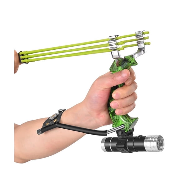 Aluminum Alloy Hunting Slingshot Strong High Velocity Catapult Slingshot