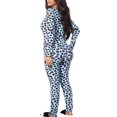 thumbnail image 3 of VISgogo Mono con Estampado de Leopardo Animal para Mujer, Manga Larga con Escote en V Profundo Bodycon Pantalones Largos Body Ropa de Dormir VISgogo moda, 3 of 8