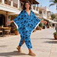 thumbnail image 5 of DISNIMO Palm Tree Print Kaftan for Women Dress V-Neck Batwing Sleeve Kaftan Maxi Dresses Plus Size Beach Cover Up Summer Vacation Bathing Suit Cover ups, 5 of 7