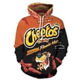 thumbnail image 3 of Sudadera con capucha de talla grande para hombre y mujer, moda informal de hip hop, estampado 3D de comida Cheetos, tendencia urbana, jersey Harajuku para niños, novedad de 2024, 3 of 4