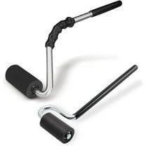 POWERTEC 2PK 12" Long & 14" Curved Handle J Roller, 1-1/2 Inch Diameter, 3 Inch Wide, Floor & Veneers Laminate Roller Tool with Rubber Roller for Edge Banding & Wall Coverings, 71802