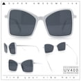 thumbnail image 2 of Womens Diva Oversized Butterfly Thin Plastic Fashion Retro Sunglasses White - Black, 2 of 8